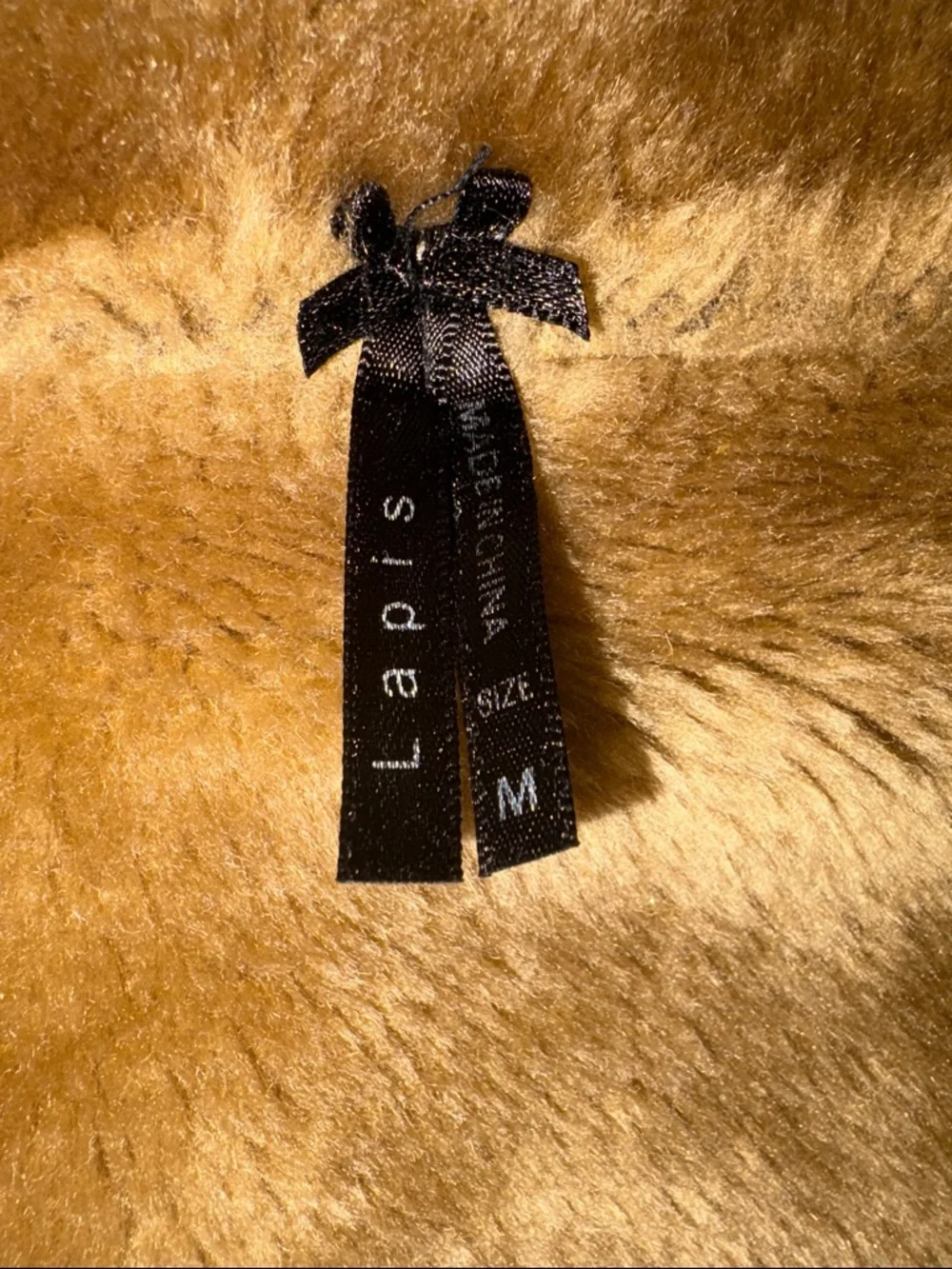 Suede-Style Tan Floral Faux Fur Trim Coat - Picture 3 of 3